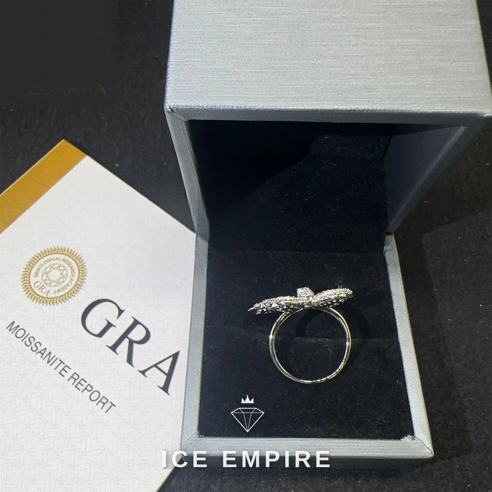 Iced Out Gold Plated Moissanite Ring