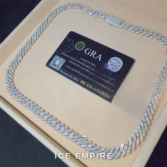 Iced Out Rose Gold Plated Moissanite Cuban Chain