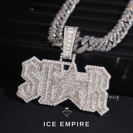 Iced Out Rose Gold Plated Moissanite Pendant