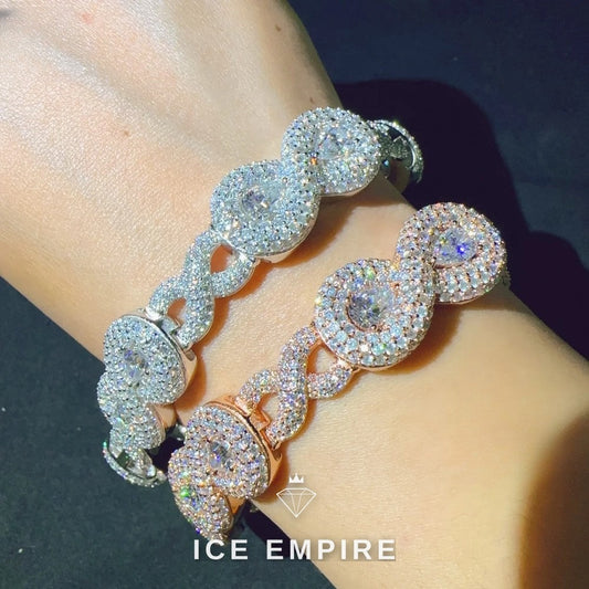 Iced Out Rose Gold Plated Moissanite Cuban Chain