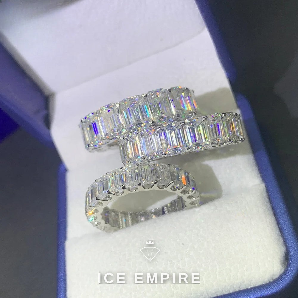 Iced Out Gold Plated Moissanite Engagement Ring