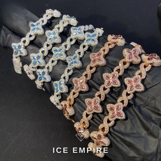Iced Out 925 Silver Moissanite Cuban Chain