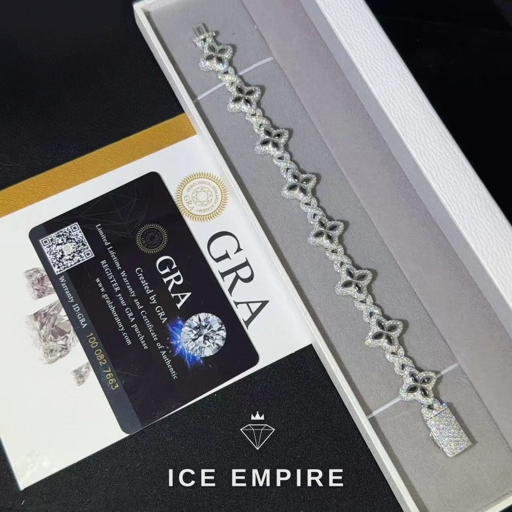 Iced Out 925 Silver Moissanite Cuban Chain