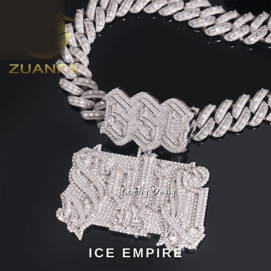 Iced Out Rose Gold Plated Pendant