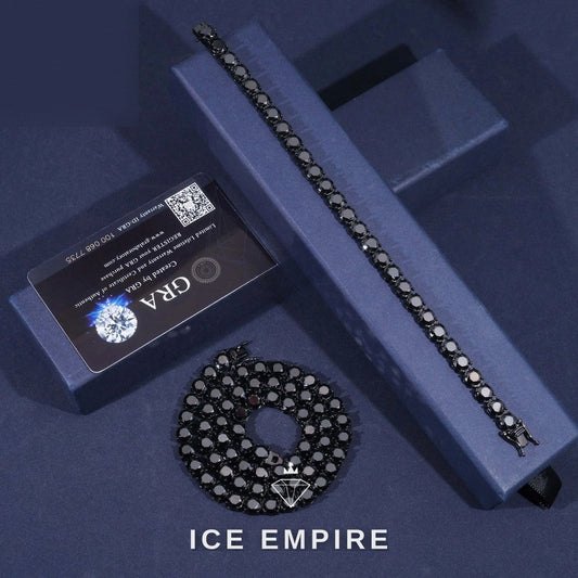 Iced Out 925 Silver Moissanite Cuban Chain