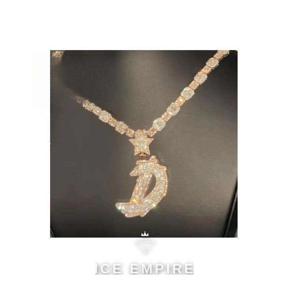 Iced Out Rose Gold Plated Pendant