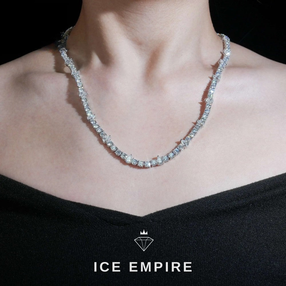 Iced Out 925 Silver Moissanite Cuban Chain