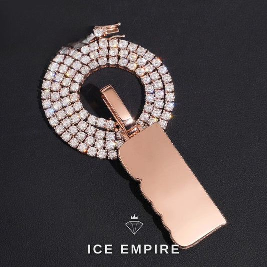 Iced Out 925 Silver Pendant