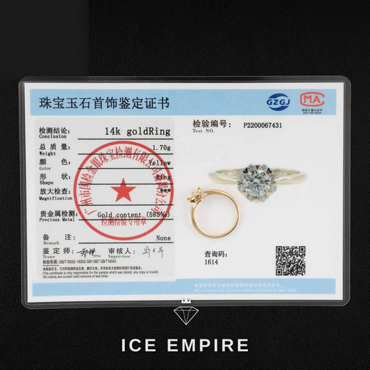 Iced Out Gold Plated Engagement Ring