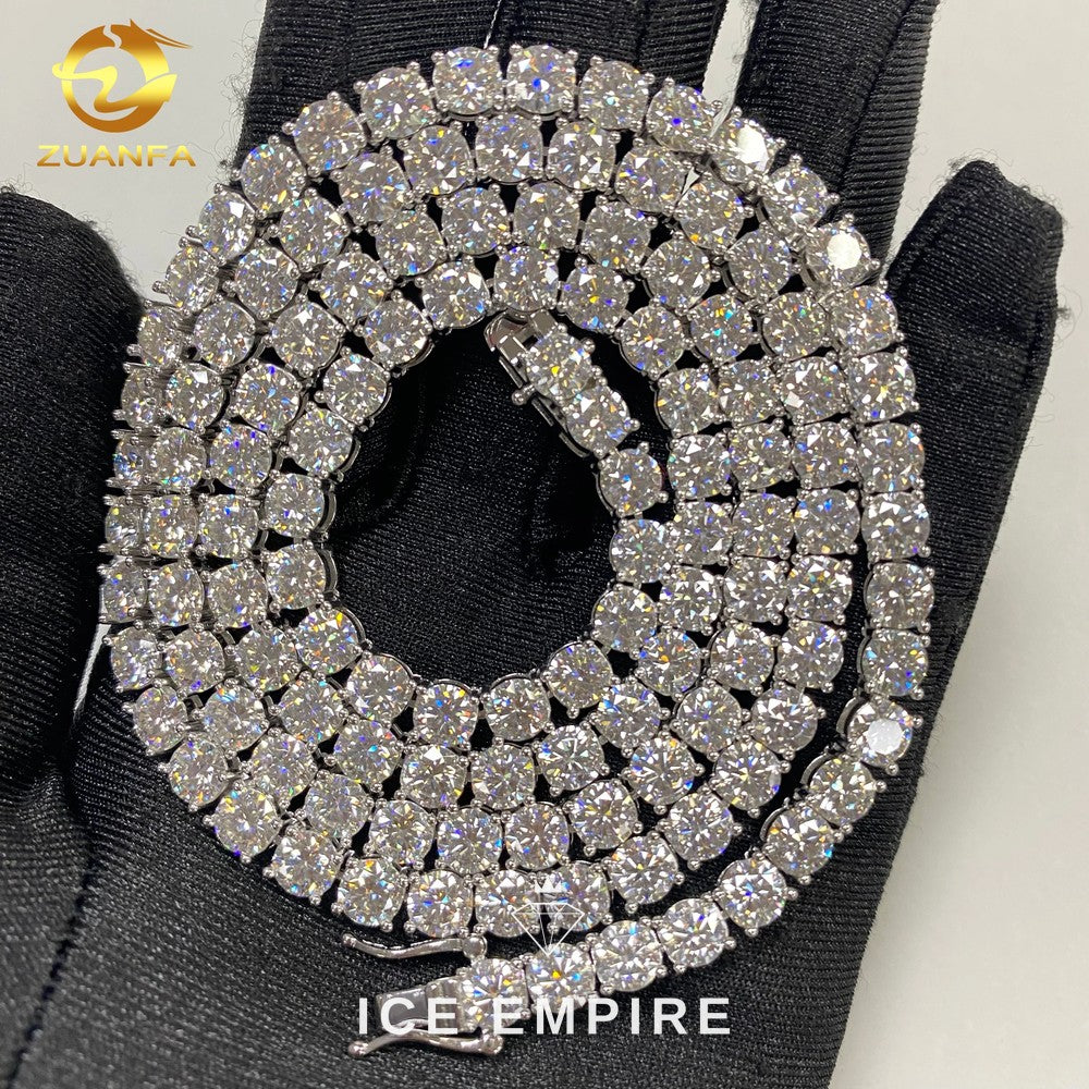 Iced Out Cross Rose Gold Moissanite Cuban Chain