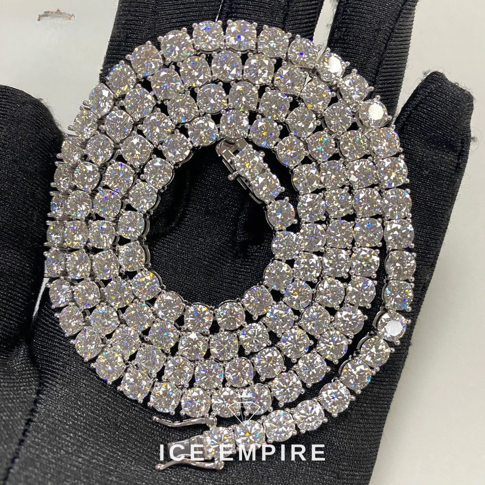 Iced Out Cross Rose Gold Moissanite Cuban Chain