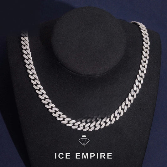 Iced Out Rose Gold Plated Moissanite Cuban Chain