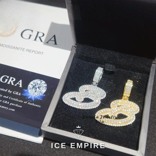Iced Out 925 Silver Pendant