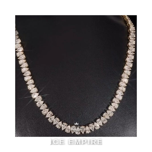 Iced Out Gold Plated Moissanite Cuban Chain