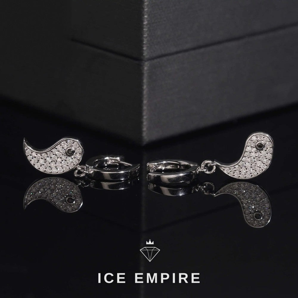 Iced Out 925 Silver Moissanite Earrings