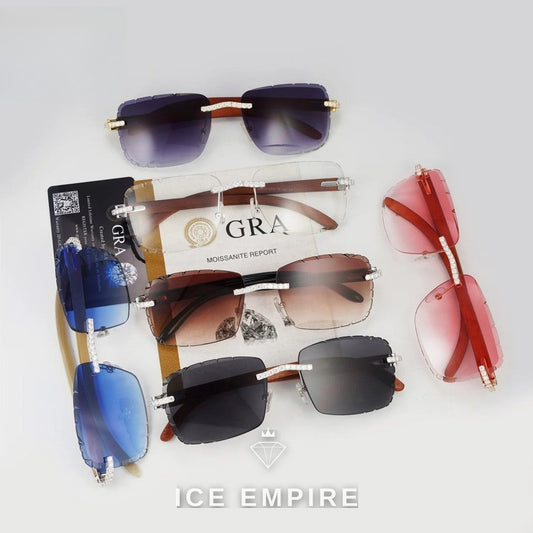 Iced Out 925 Silver Moissanite Glasses