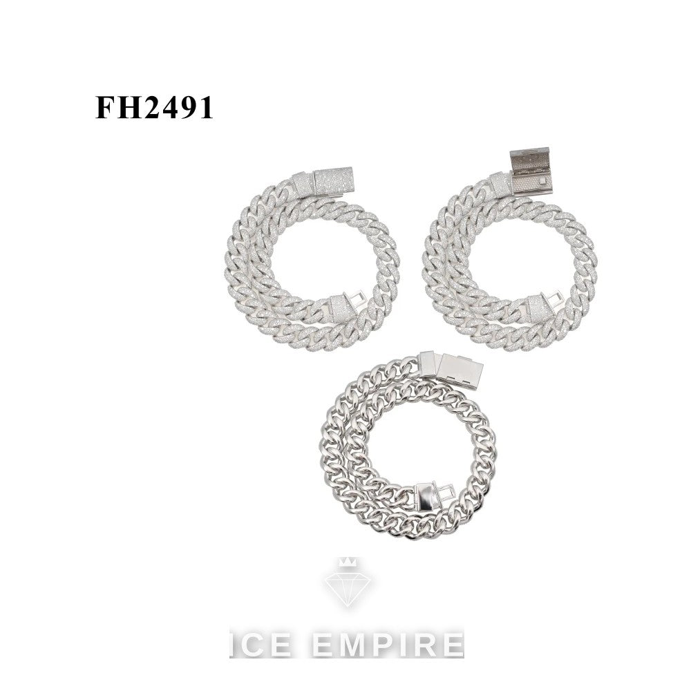 Iced Out Rose Gold Plated Moissanite Cuban Chain