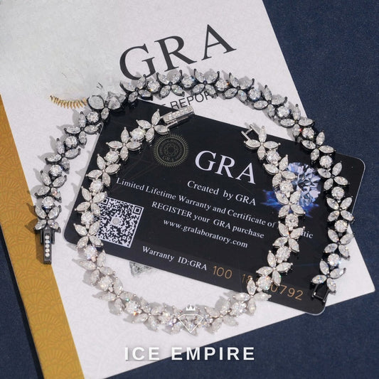 Iced Out Gold Plated Moissanite Tennis Bracelet