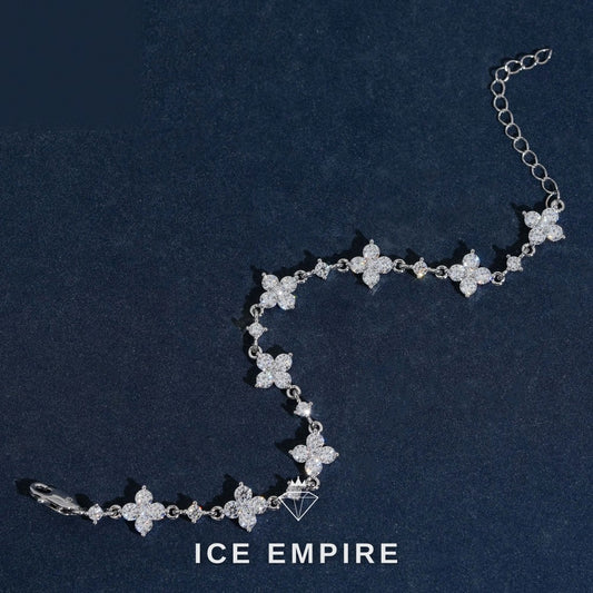 Iced Out 925 Silver Moissanite Bracelet