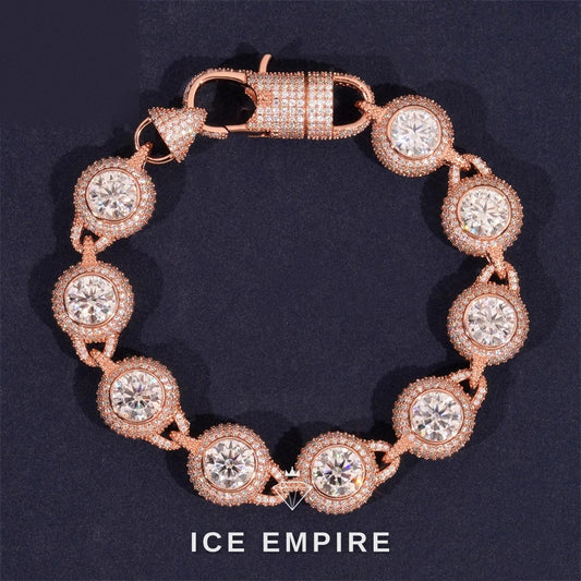 Iced Out 925 Silver Moissanite Cuban Chain