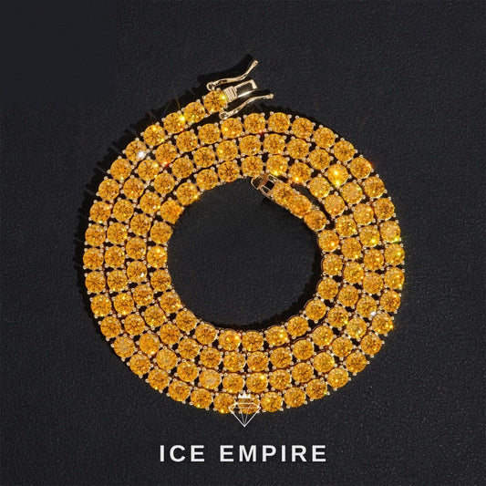Iced Out Gold Plated Moissanite Cuban Chain