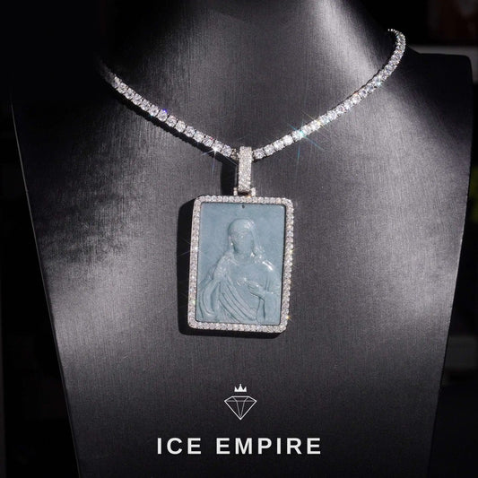 Iced Out Rose Gold Plated Moissanite Pendant