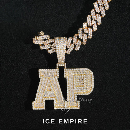 Iced Out Baguette Rose Gold Plated Cuban Chain
