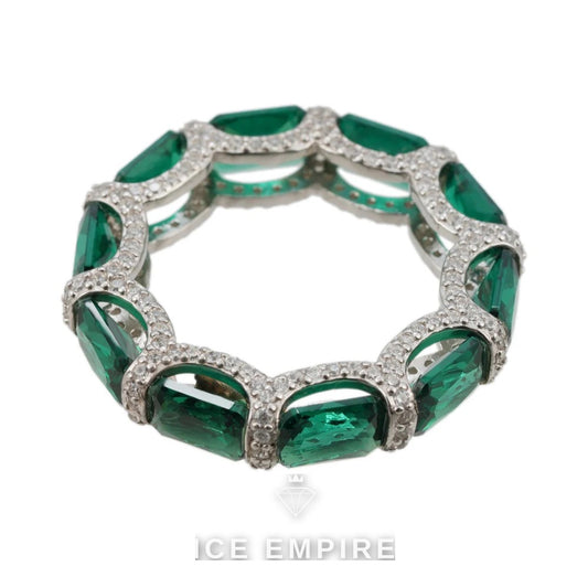 Iced Out 925 Silver Lab Grown Diamond Engagement Ring