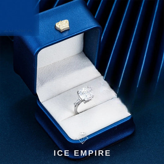 Iced Out 925 Silver Moissanite Ring