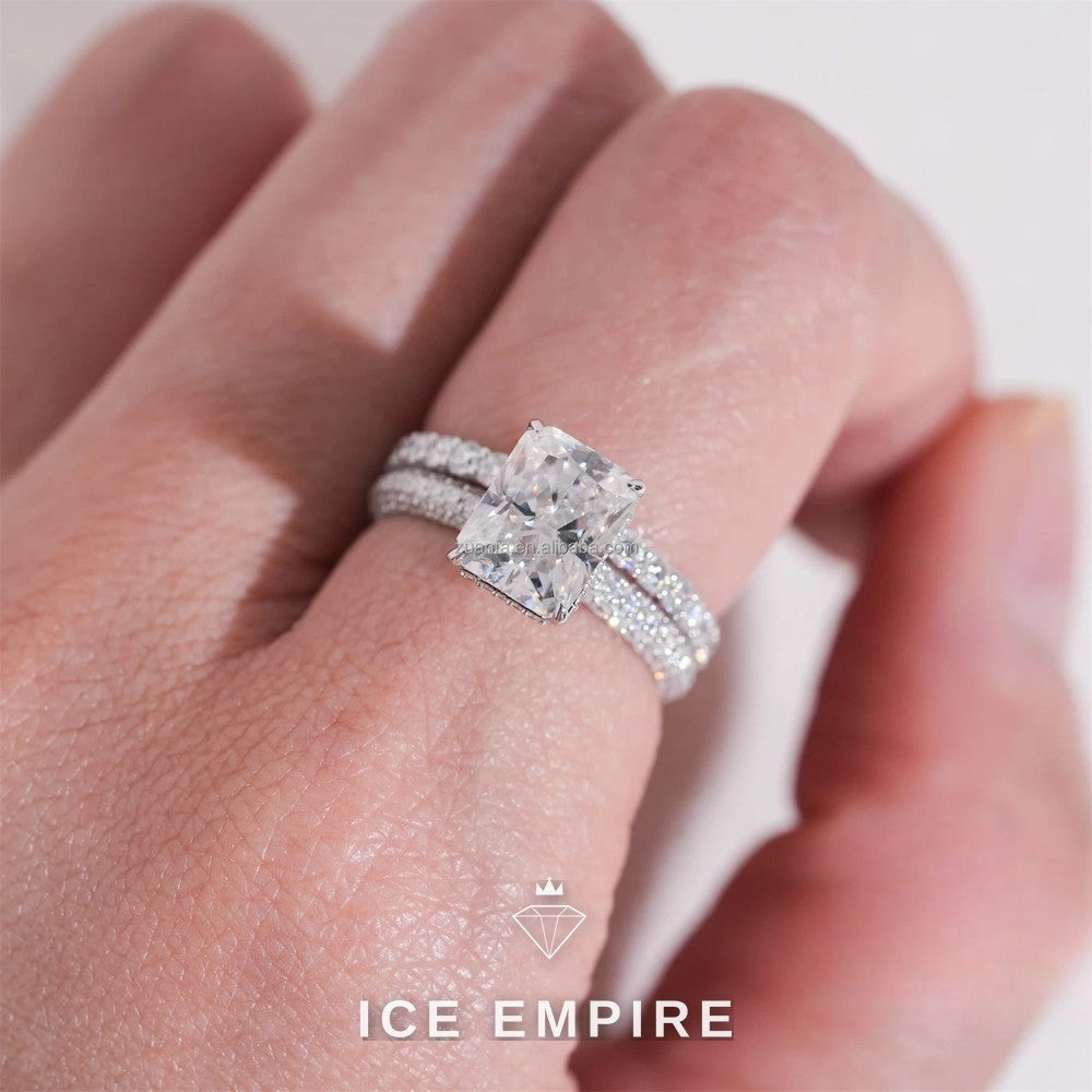 Iced Out 14K Gold Lab Grown Diamond Engagement Ring