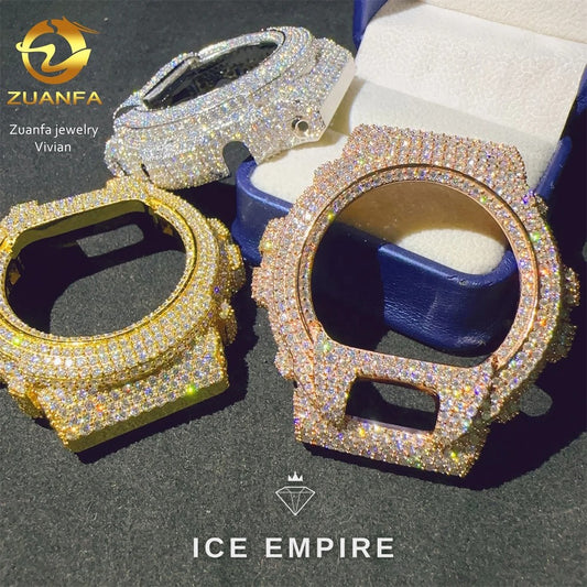 Iced Out 925 Silver Moissanite Watch