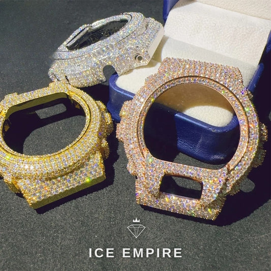 Iced Out 925 Silver Moissanite Watch