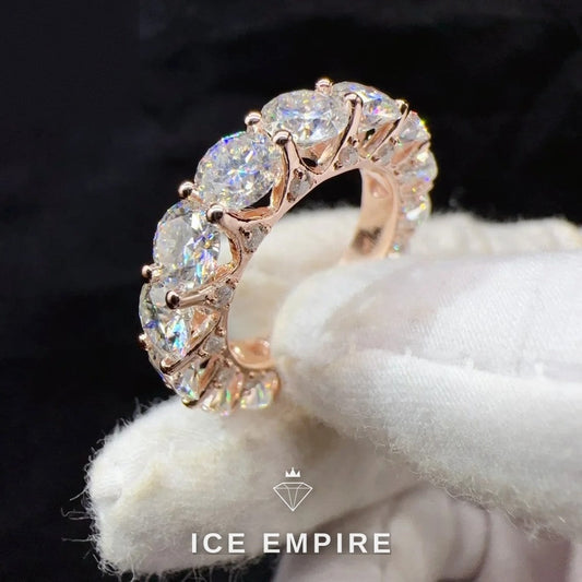 Iced Out 925 Silver Moissanite Ring
