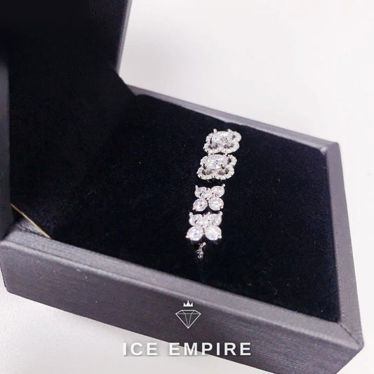 Iced Out 925 Silver Moissanite Stud Earrings