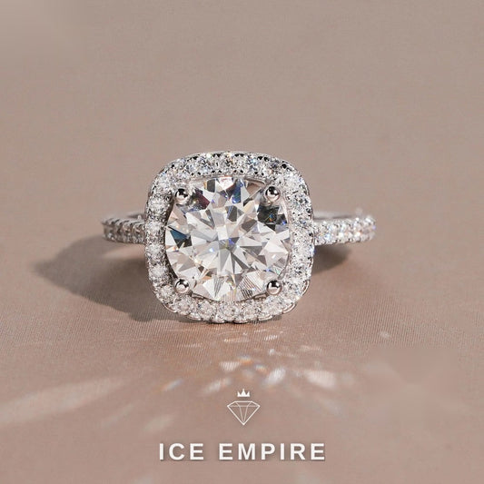 Iced Out Gold Plated Moissanite Wedding Band