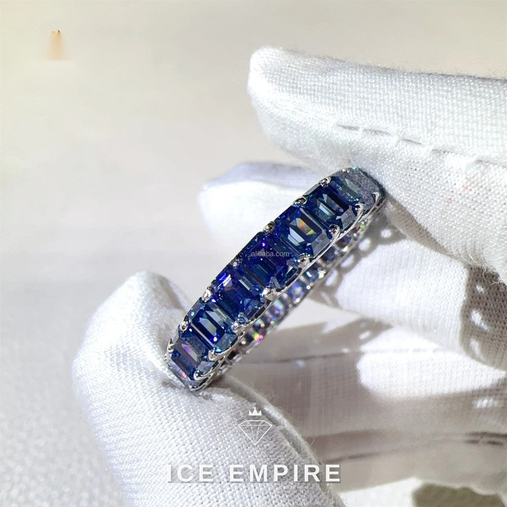 Iced Out 925 Silver Moissanite Ring