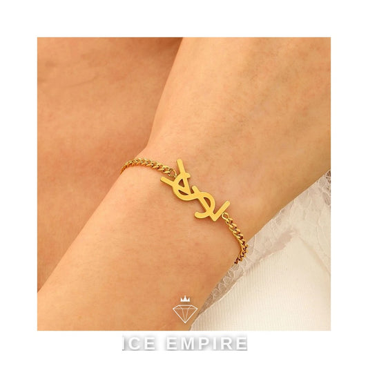 Iced Out 18K Gold Bracelet