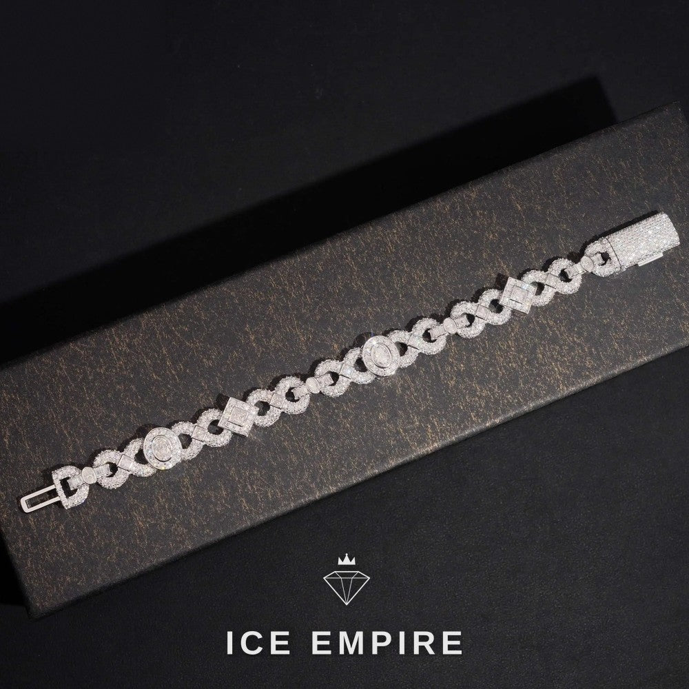 Iced Out Rose Gold Plated Moissanite Cuban Chain