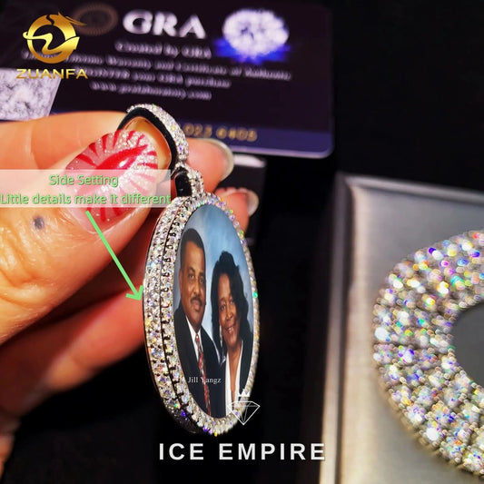 Iced Out 925 Silver Pendant