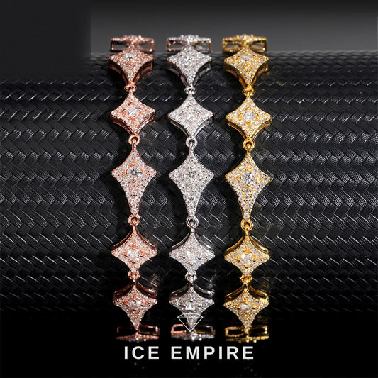 Iced Out Rose Gold Plated Moissanite Cuban Chain