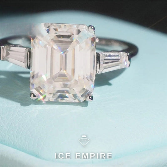 Iced Out Rose Gold Plated Moissanite Wedding Band