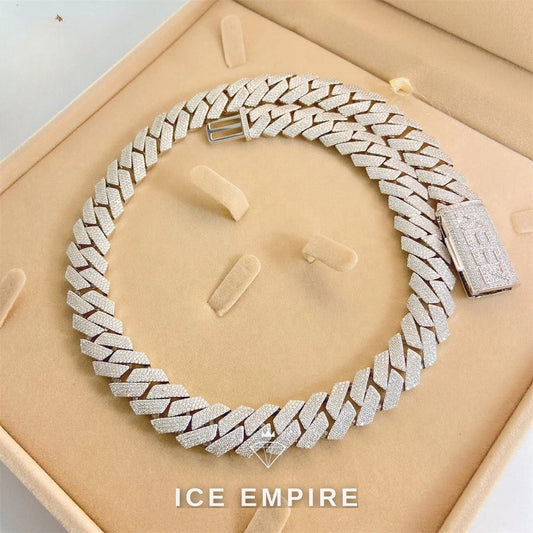 Iced Out Rose Gold Plated Moissanite Cuban Chain