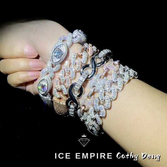 Iced Out Rose Gold Plated Moissanite Cuban Chain
