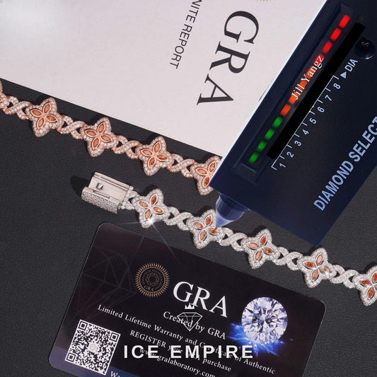 Iced Out 925 Silver Moissanite Cuban Chain