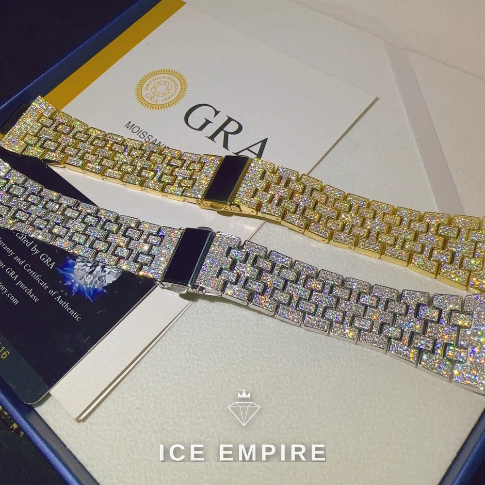 Iced Out 925 Silver Moissanite Watch