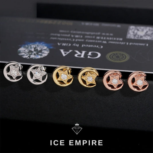 Iced Out 925 Silver Moissanite Earrings
