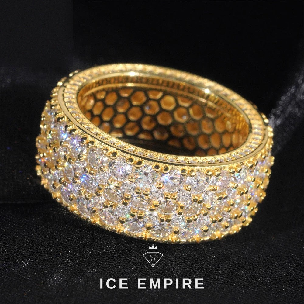 Iced Out 925 Silver Moissanite Ring