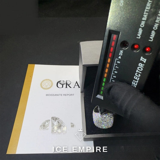 Iced Out 925 Silver Moissanite Ring