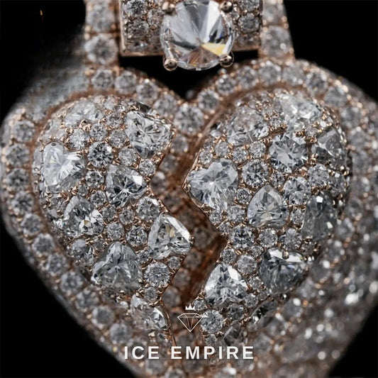 Iced Out Cross 925 Silver Moissanite Pendant