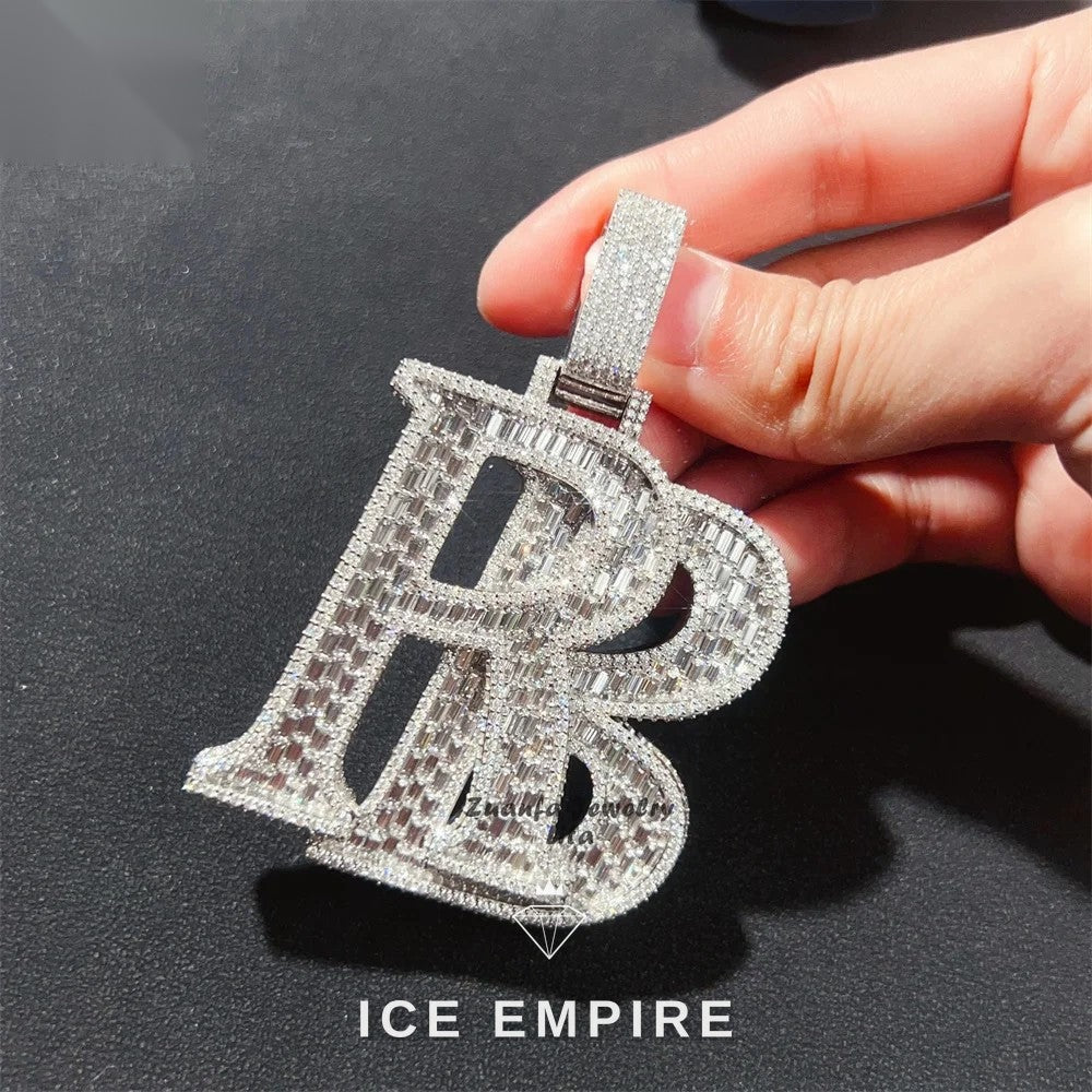 Iced Out 925 Silver Pendant